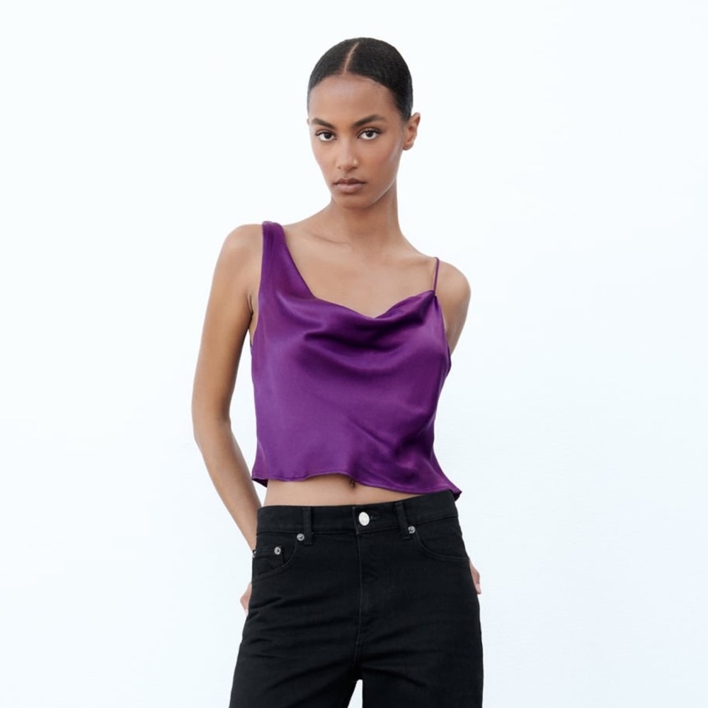Zara purple cami top
